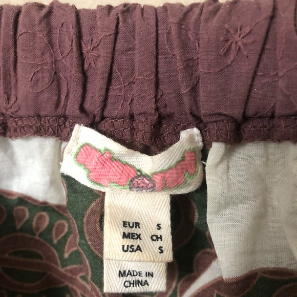 {Sugar Tart} Chocolate Brown Floral Peasant Top - Picture 4 of 6